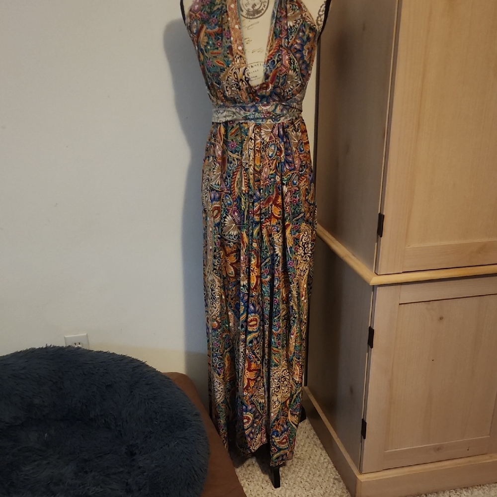 Colorful Paisley Maxi Dress